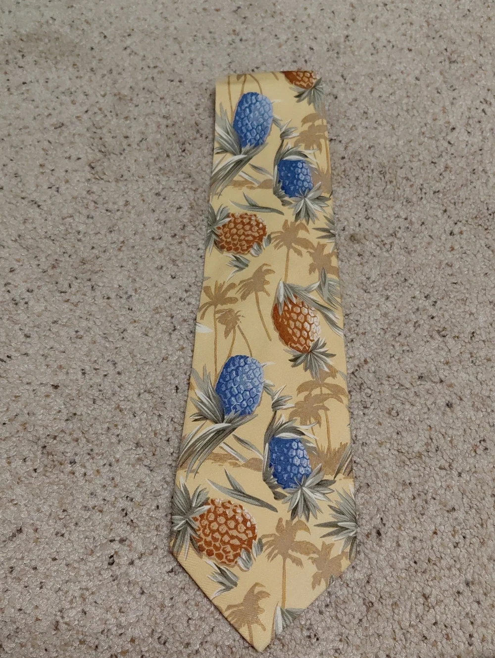 Tommy Bahama  Pineapple Print Silk Tie - Yellow